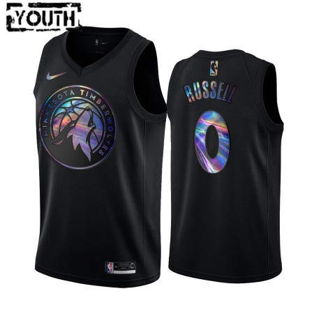 Dres Minnesota Timberwolves DAngelo Russell 0 Iridescent HWC Collection Swingman - Dječji